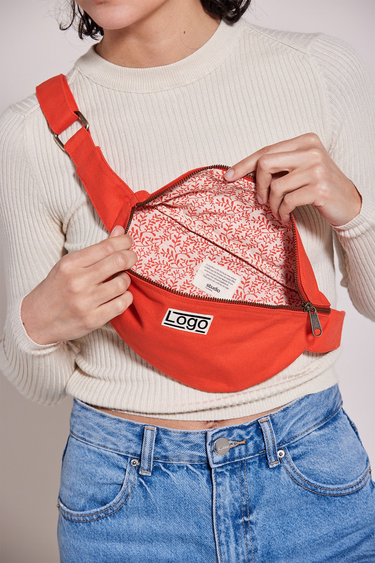 Sac banane avec anses Rouge