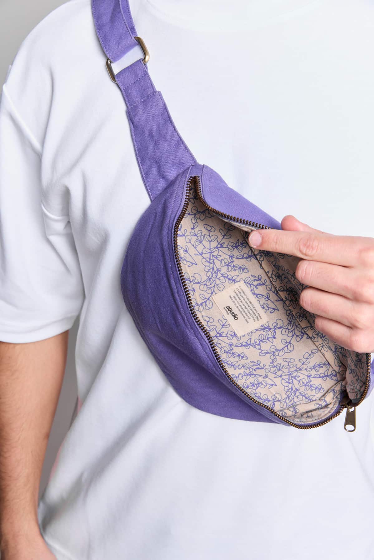 Sac banane avec anses Lavande